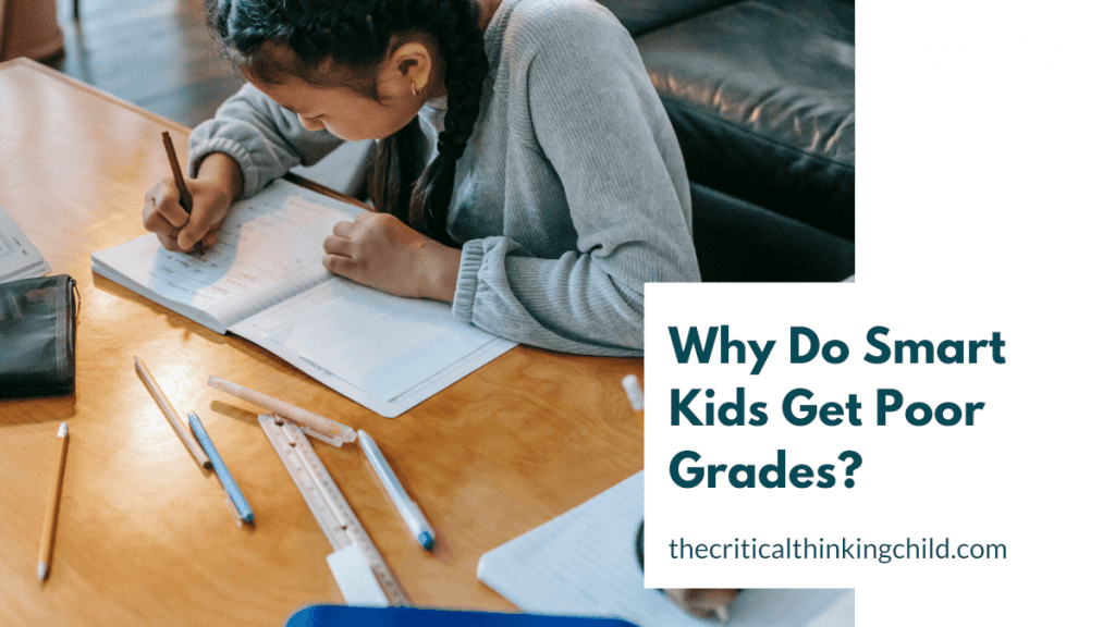 Middle school female student studying at desk
