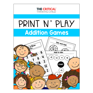 Print and Play Math Games - Addition practice for ages 3-6