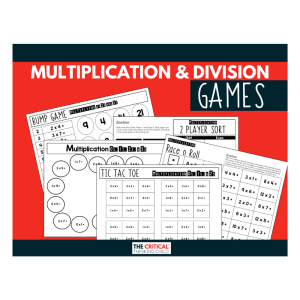Math Game Boards- Multiplication and Divisionages 6-8