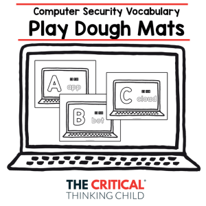 Computer Security Alphabet Play Dough Mats
