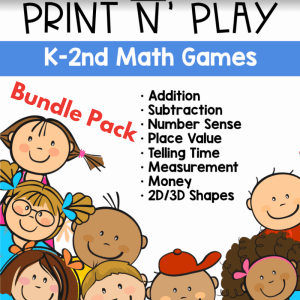 Bundle - Print and Play Math Games K-2