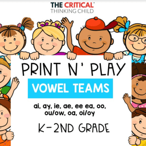 Print and Play Phonics for Kids - Advanced Vowel Games