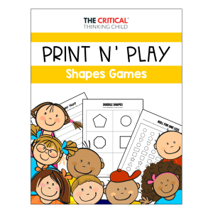 Print and Play Math Games - Shape Practice for ages 3-6
