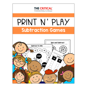 Print and Play Math Games - Subtraction Practice for ages 3-6
