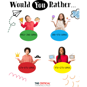 Bundle Pack K-12  - Critical Thinking Question Prompts - Would You Rather?